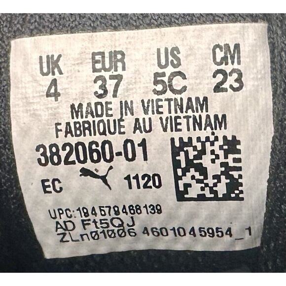 Puma RS Fast 382060-01 Black Running Shoes Sneakers Size 5C - Picture 8 of 8